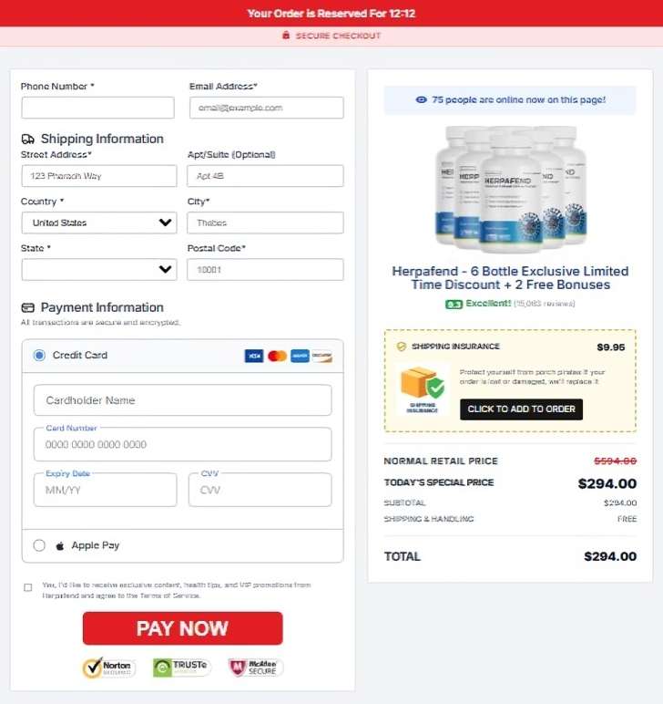 HerpaFend order page